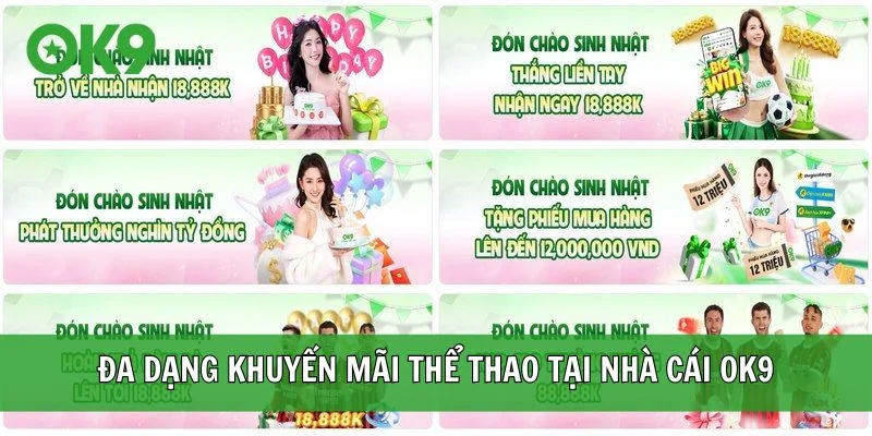 Đa dạng khuyến mãi thể thao tại nhà cái