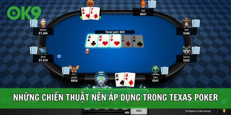 Những chiến thuật nên áp dụng trong Texas Poker